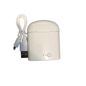 Tws earphones with USB cable white